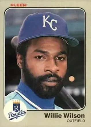 1983 Fleer #128 - Willie Wilson - Kansas City Royals 1983 Fleer #128 - Willie Wilson - Kansas City Royals