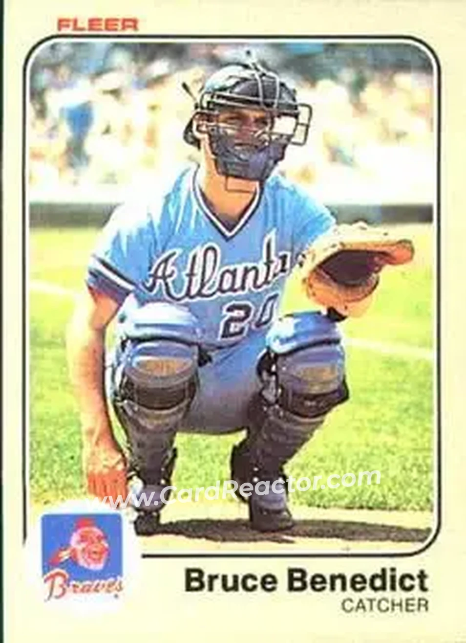 1983 Fleer #130 - Bruce Benedict - Atlanta Braves - Front