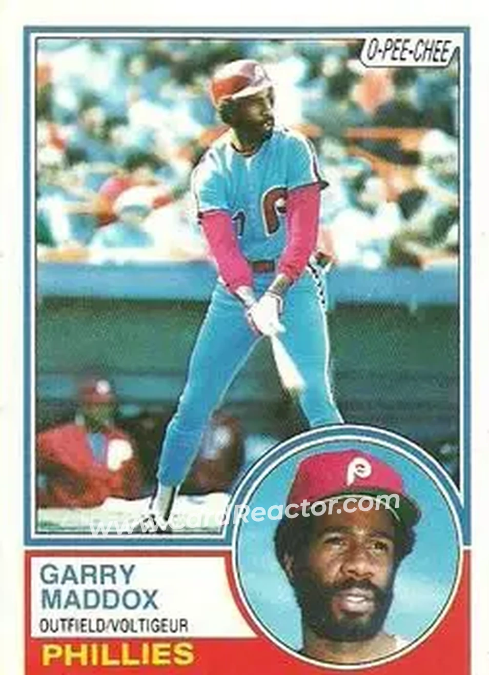 1983 O-Pee-Chee #41 - Garry Maddox - Philadelphia Phillies - Front