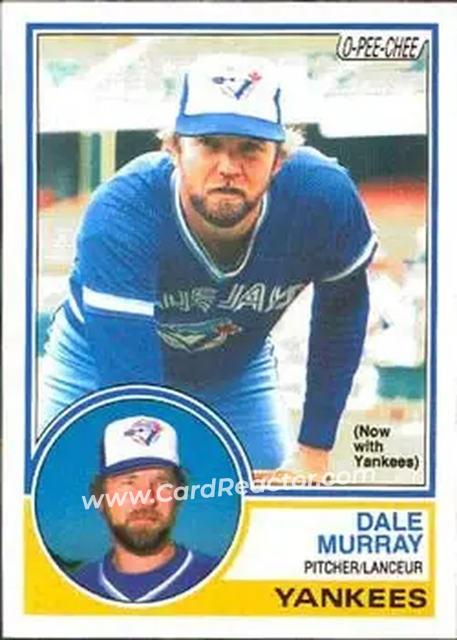 1983 O-Pee-Chee #42 - Dale Murray - New York Yankees - Front