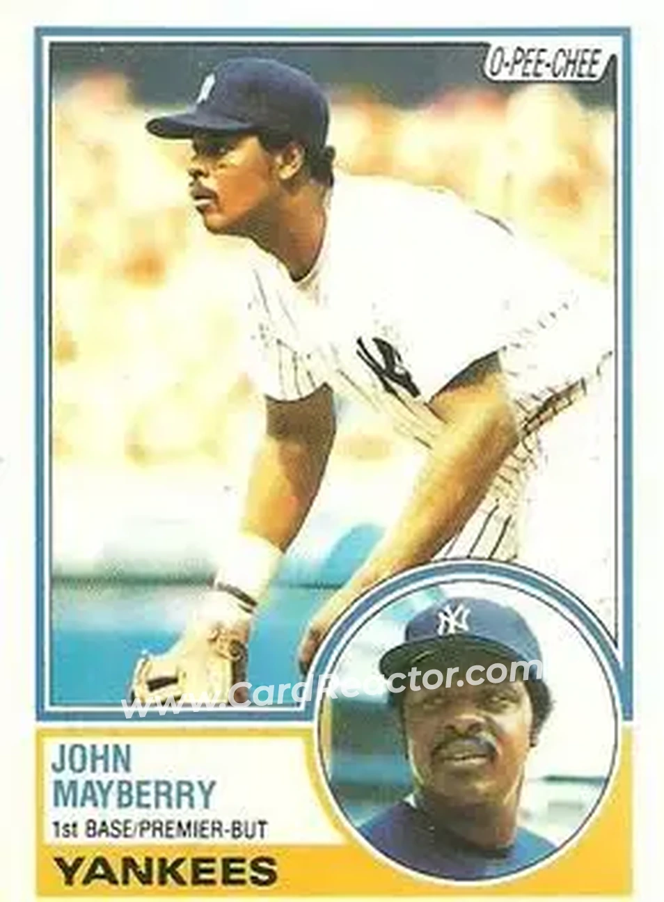 1983 O-Pee-Chee #45 - John Mayberry - New York Yankees - Front
