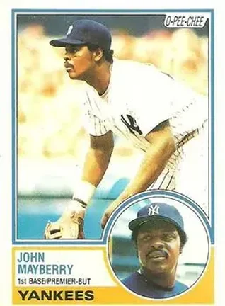 1983 O-Pee-Chee #45 - John Mayberry - New York Yankees 1983 O-Pee-Chee #45 - John Mayberry - New York Yankees