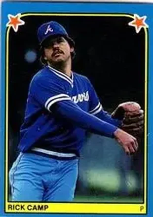 1983 Fleer Star Stickers #82 - Rick Camp - Atlanta Braves