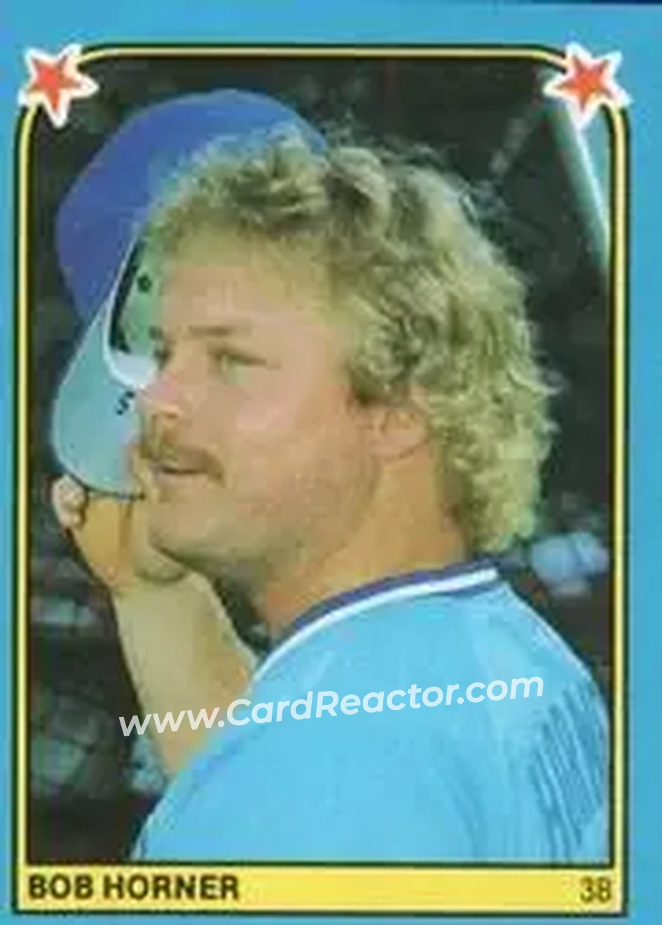 1983 Fleer Star Stickers #84 - Bob Horner - Atlanta Braves - Front 1983 Fleer Star Stickers #84 - Bob Horner - Atlanta Braves - Front
