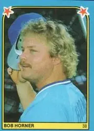1983 Fleer Star Stickers #84 - Bob Horner - Atlanta Braves
