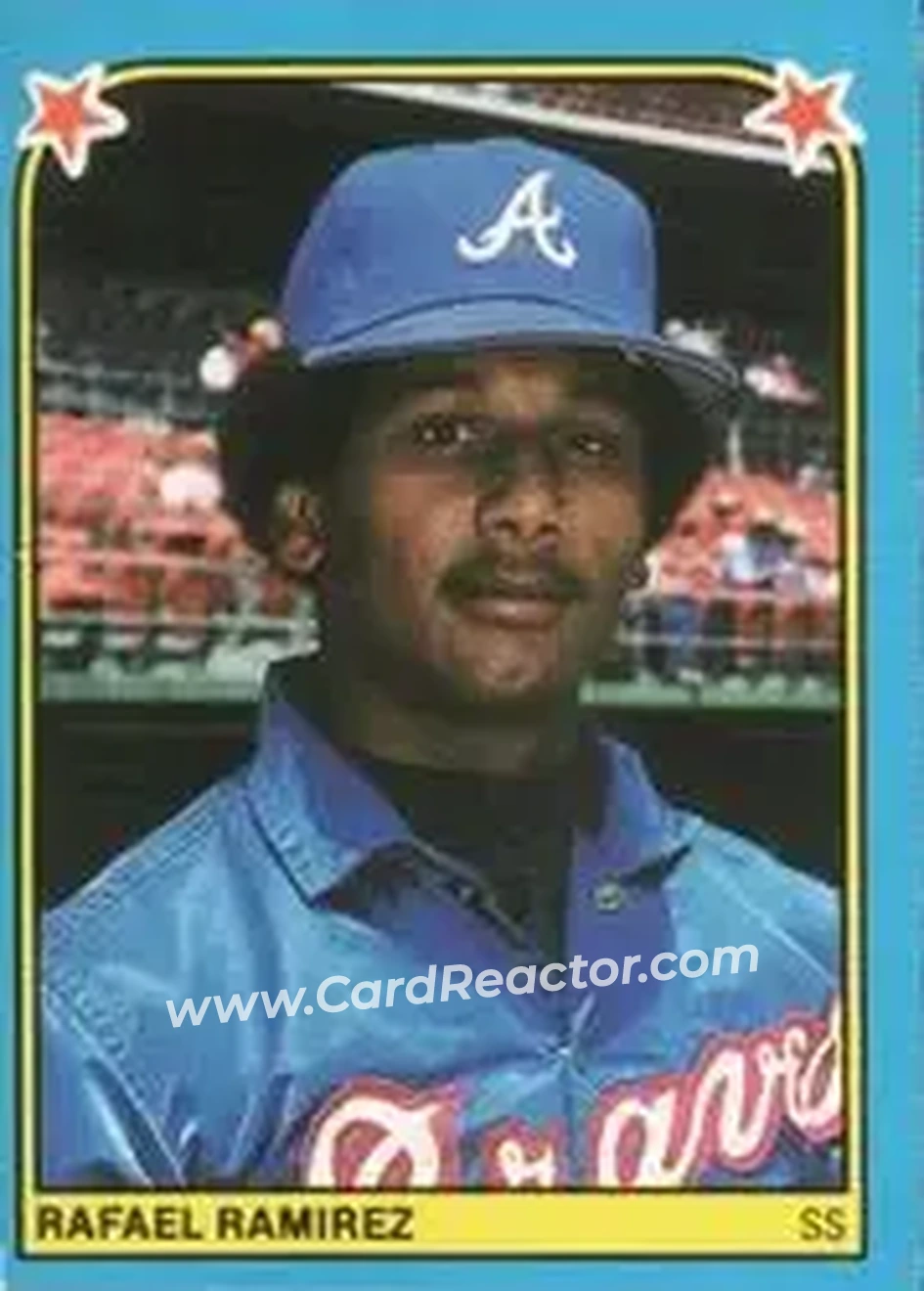 1983 Fleer Star Stickers #85 - Rafael Ramirez - Atlanta Braves - Front