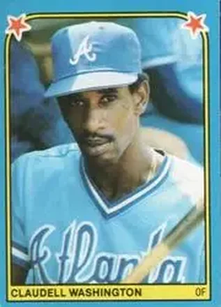 1983 Fleer Star Stickers #88 - Claudell Washington - Atlanta Braves