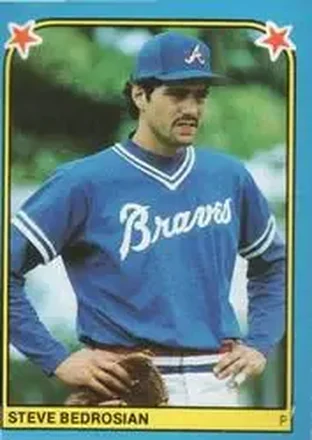 1983 Fleer Star Stickers #89 - Steve Bedrosian - Atlanta Braves