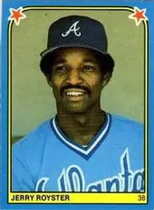 1983 Fleer Star Stickers #92 - Jerry Royster - Atlanta Braves
