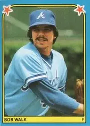 1983 Fleer Star Stickers #93 - Bob Walk - Atlanta Braves