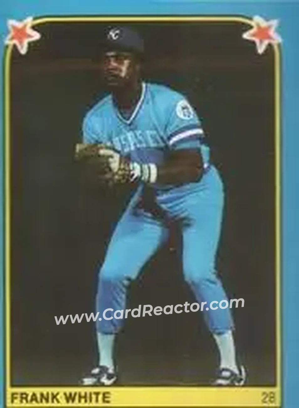 1983 Fleer Star Stickers #94 - Frank White - Kansas City Royals - Front 1983 Fleer Star Stickers #94 - Frank White - Kansas City Royals - Front