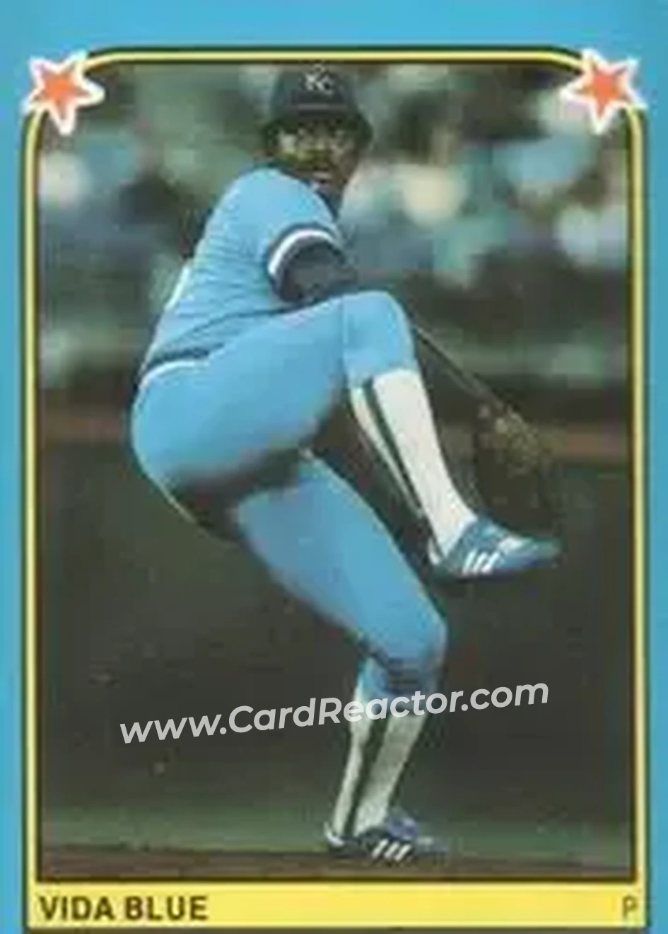 1983 Fleer Star Stickers #96 - Vida Blue - Kansas City Royals - Front 1983 Fleer Star Stickers #96 - Vida Blue - Kansas City Royals - Front