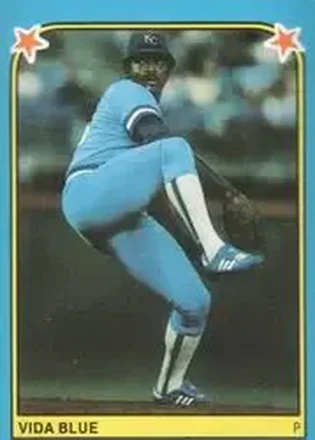 1983 Fleer Star Stickers #96 - Vida Blue - Kansas City Royals