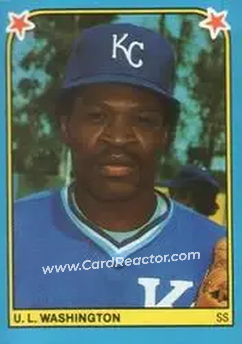 1983 Fleer Star Stickers #97 - U.L. Washington - Kansas City Royals - Front