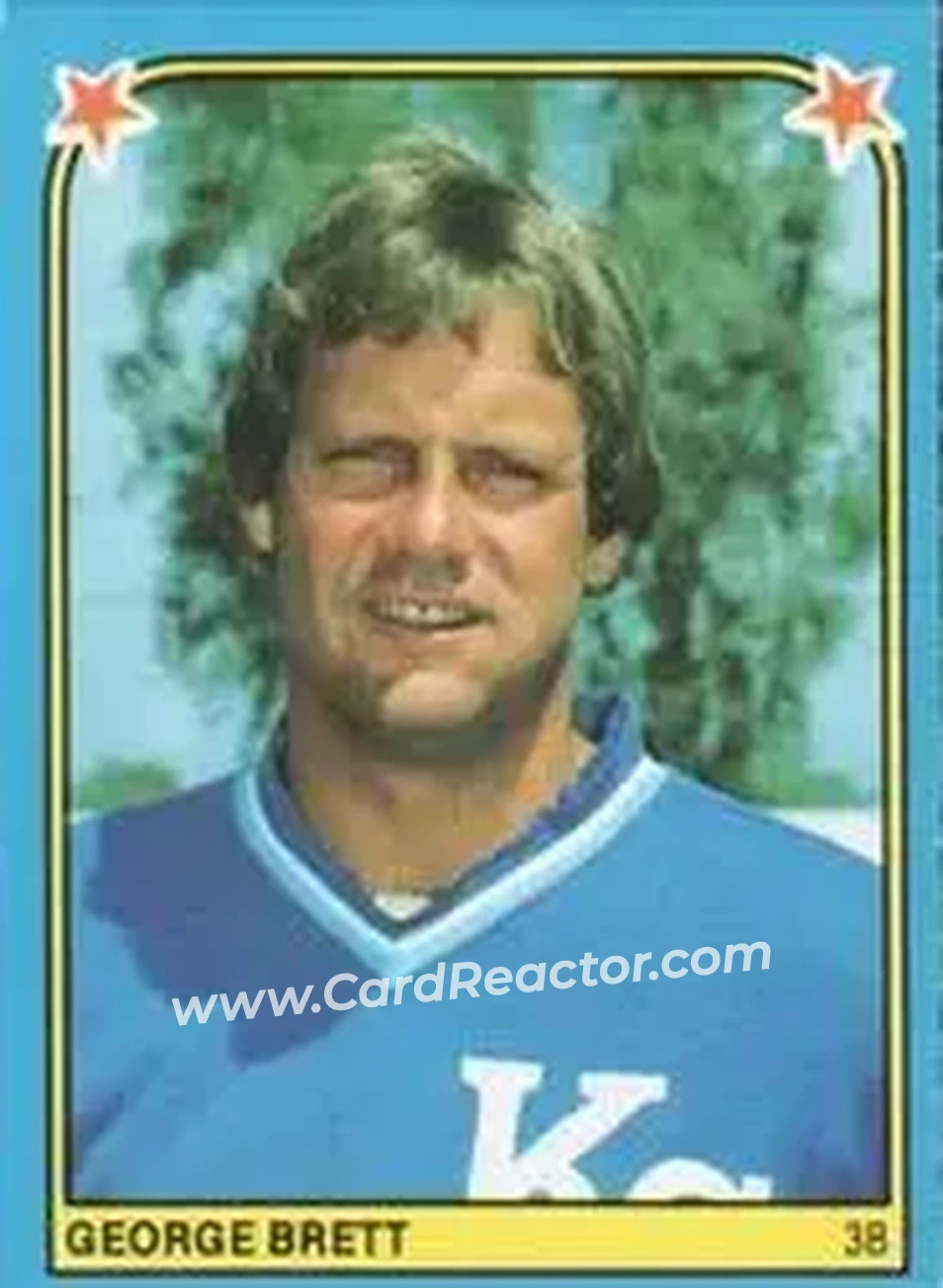 1983 Fleer Star Stickers #98 - George Brett - Kansas City Royals - Front
