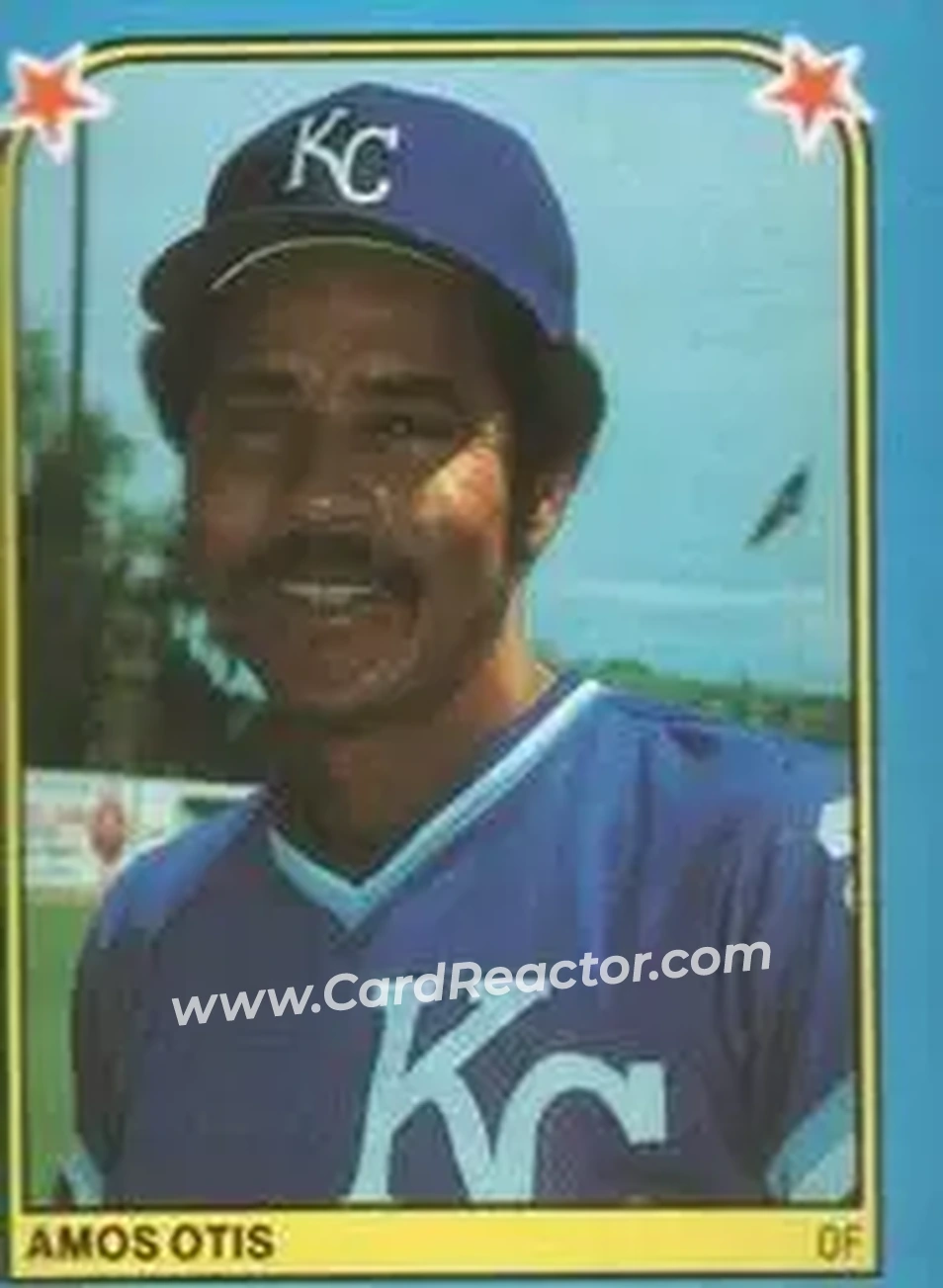 1983 Fleer Star Stickers #99 - Amos Otis - Kansas City Royals - Front