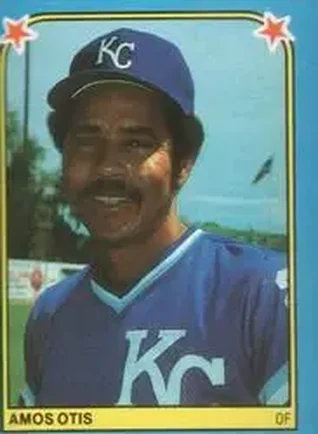 1983 Fleer Star Stickers #99 - Amos Otis - Kansas City Royals