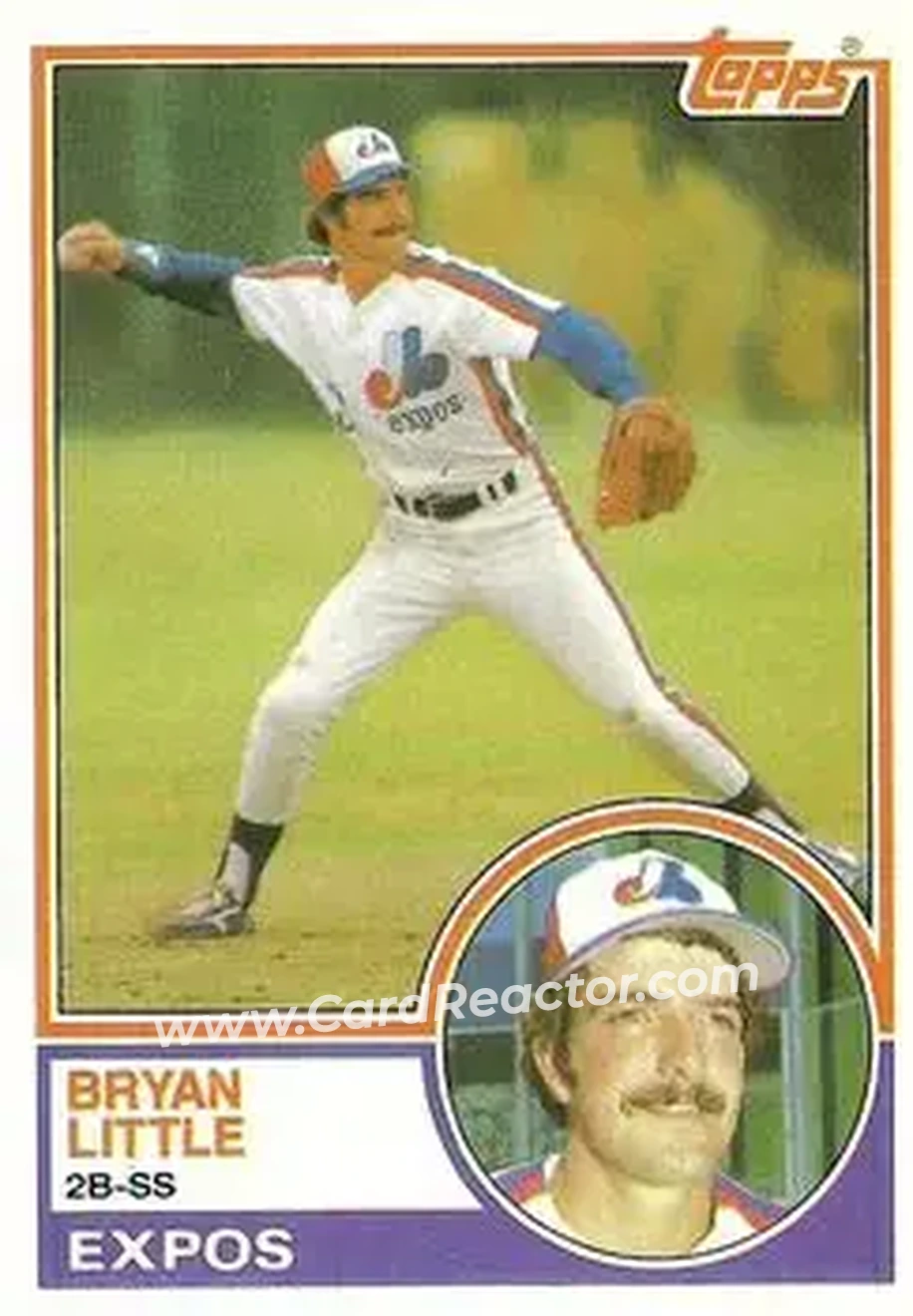 1983 Topps Traded #62T - Bryan Little - Montreal Expos - Front 1983 Topps Traded #62T - Bryan Little - Montreal Expos - Front