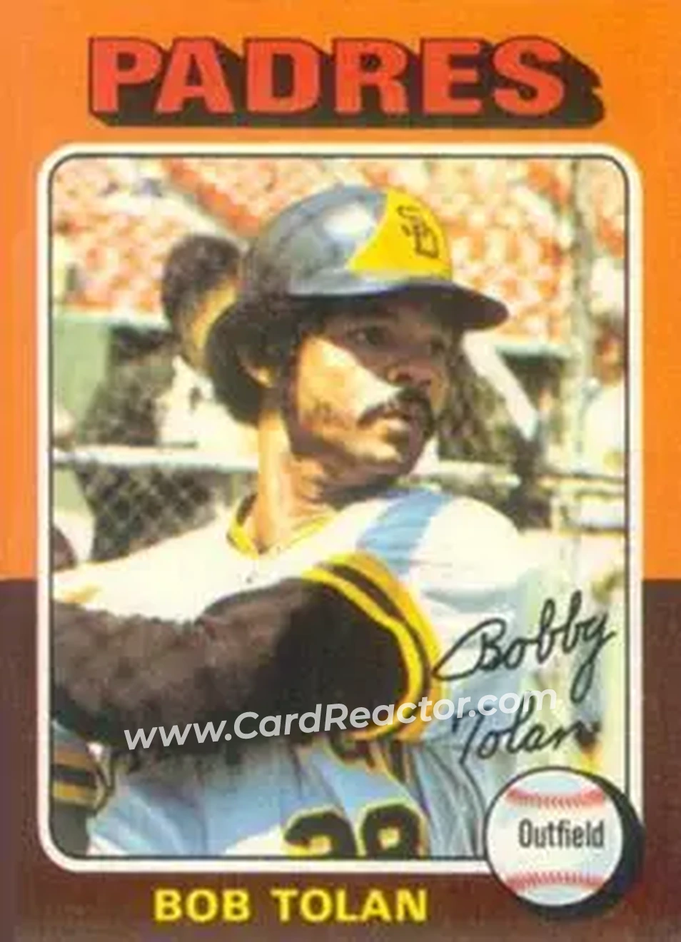 1975 Topps #402 - Bob Tolan - San Diego Padres - Front