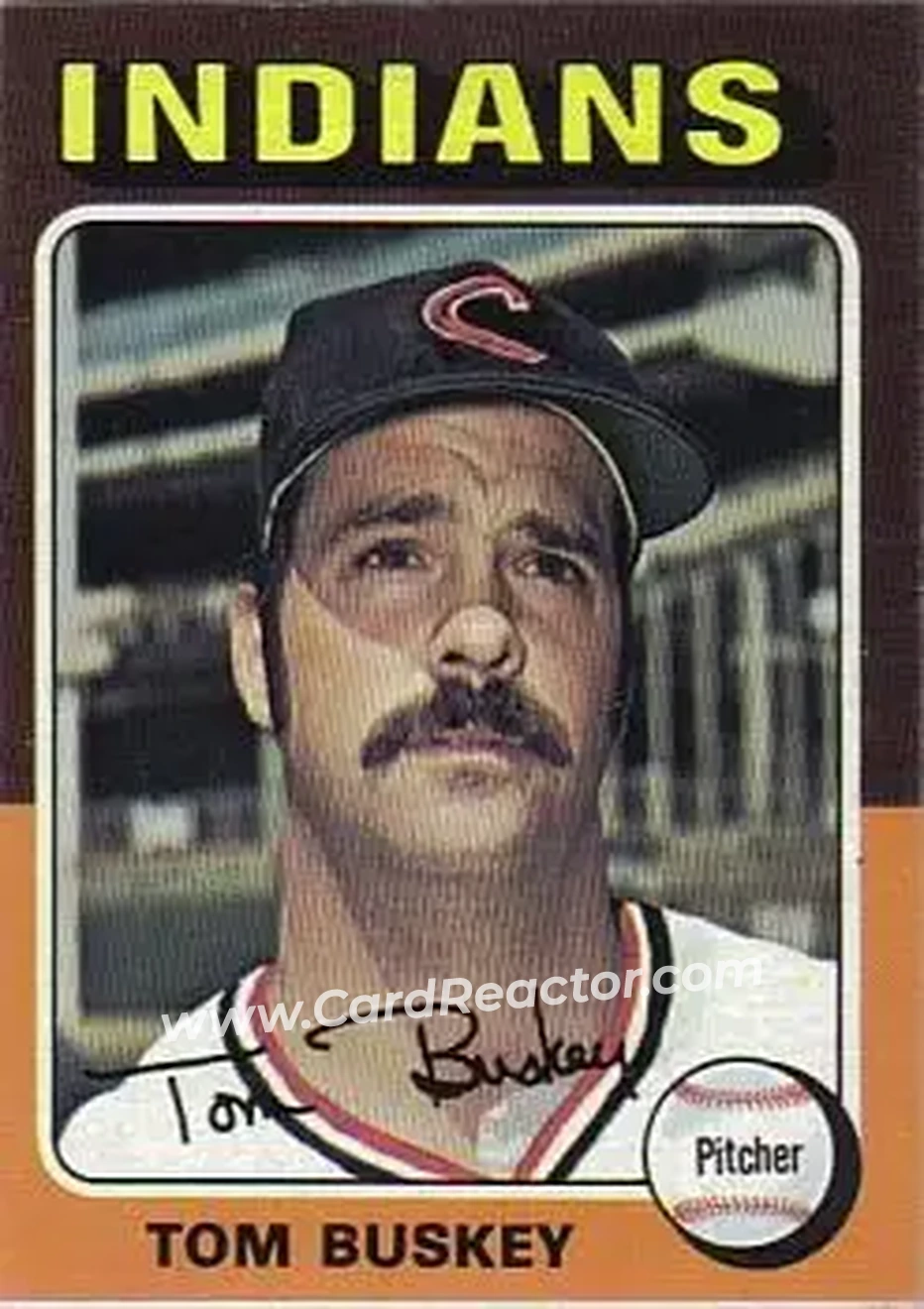 1975 Topps #403 - Tom Buskey - Cleveland Indians - Front