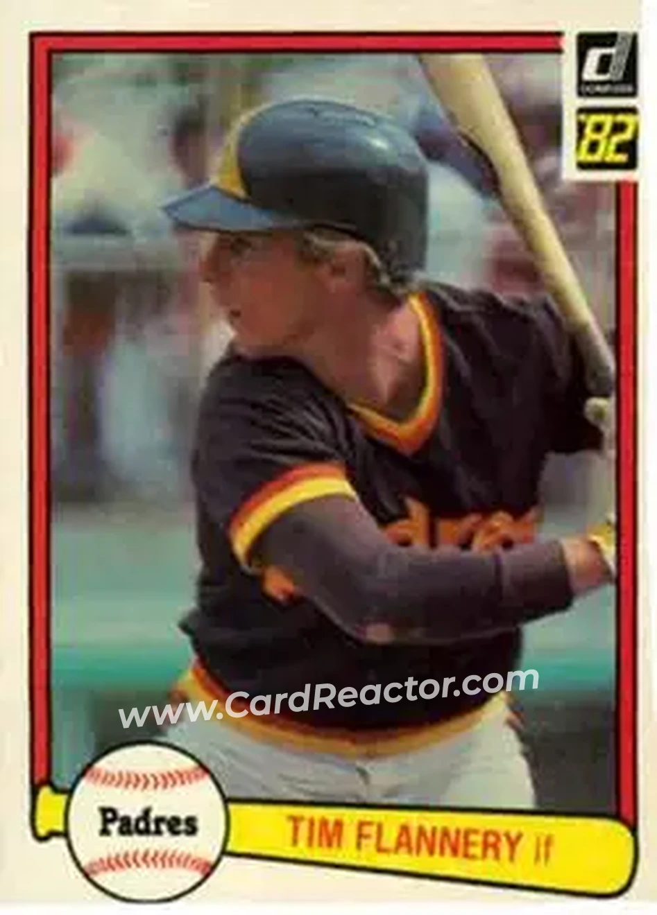1982 Donruss #61 - Tim Flannery - San Diego Padres - Front