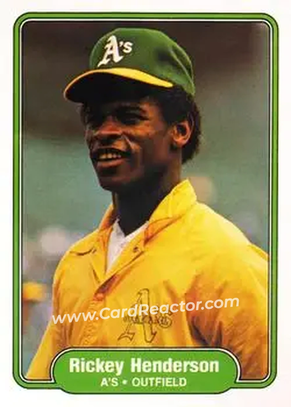 1982 Fleer #92 - Rickey Henderson - Oakland Athletics - Front 1982 Fleer #92 - Rickey Henderson - Oakland Athletics - Front