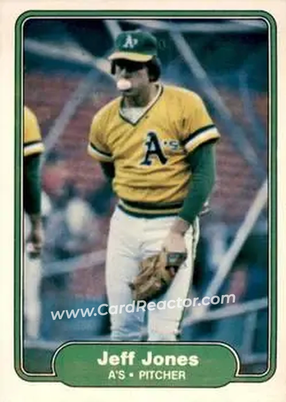 1982 Fleer #94 - Jeff Jones - Oakland Athletics - Front