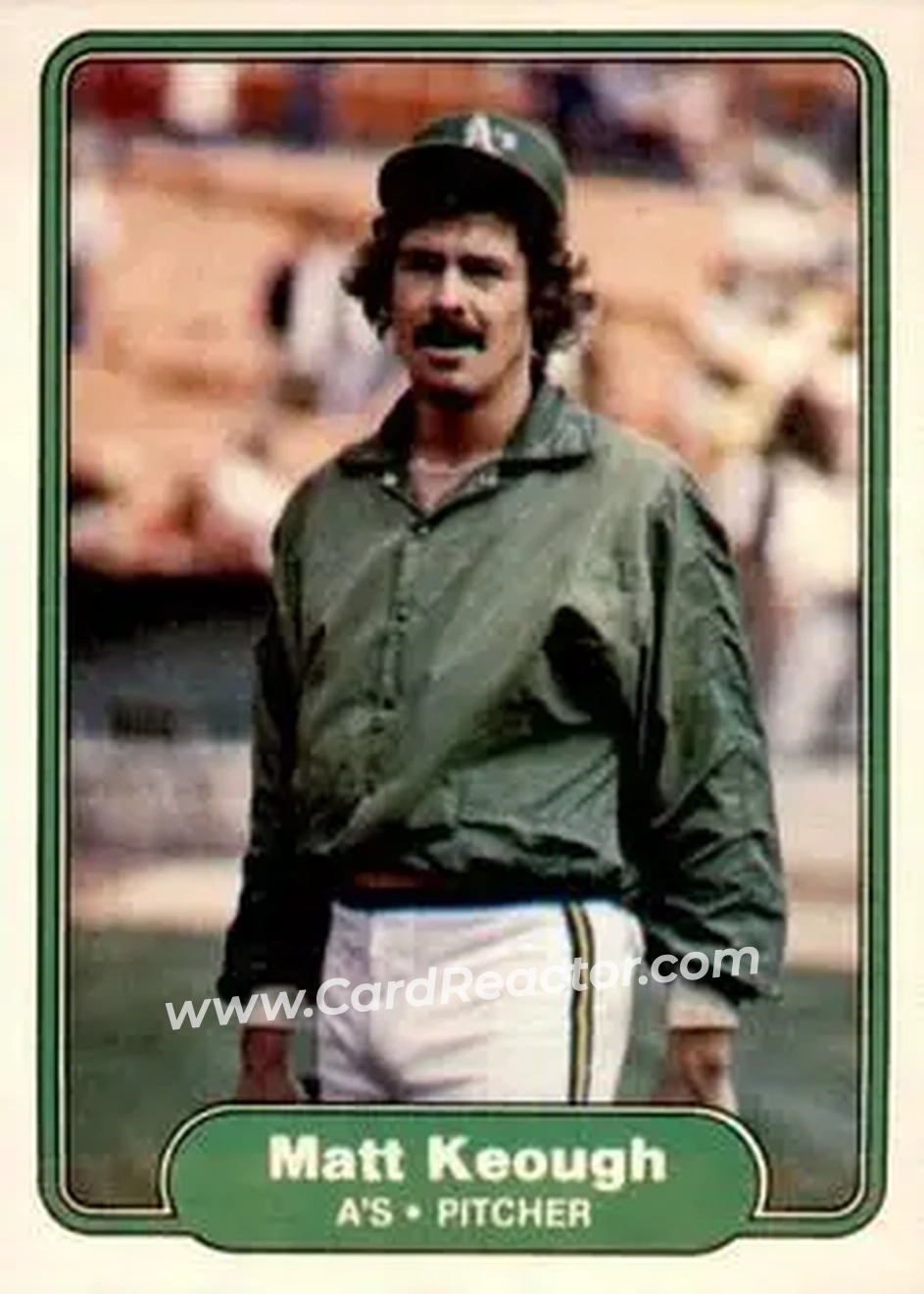 1982 Fleer #95 - Matt Keough - Oakland Athletics - Front