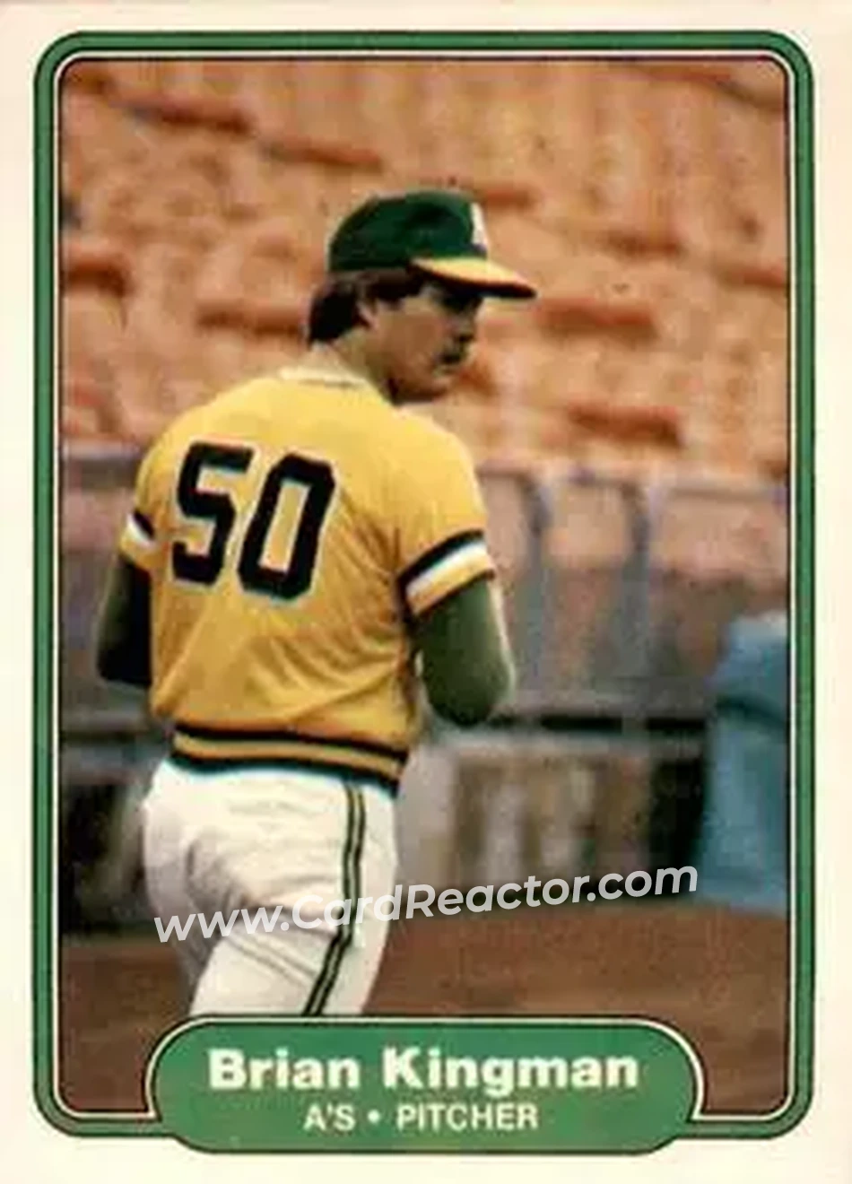 1982 Fleer #96 - Brian Kingman - Oakland Athletics - Front 1982 Fleer #96 - Brian Kingman - Oakland Athletics - Front