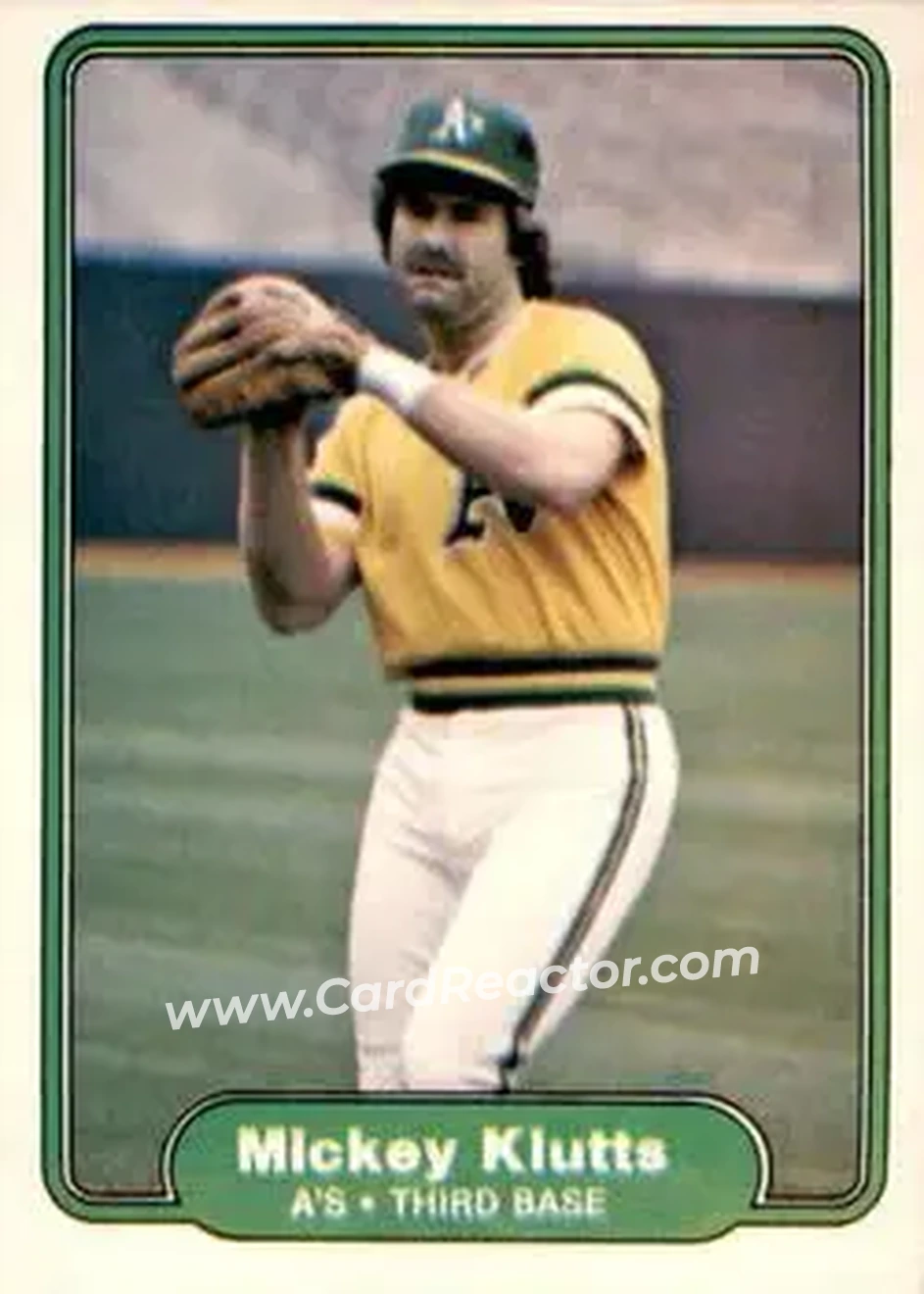 1982 Fleer #97 - Mickey Klutts - Oakland Athletics - Front 1982 Fleer #97 - Mickey Klutts - Oakland Athletics - Front