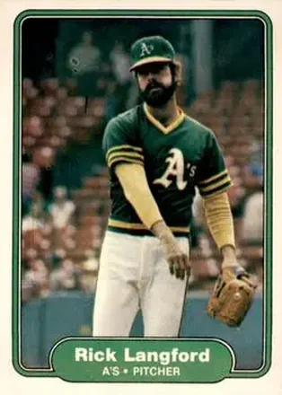 1982 Fleer #98 - Rick Langford - Oakland Athletics