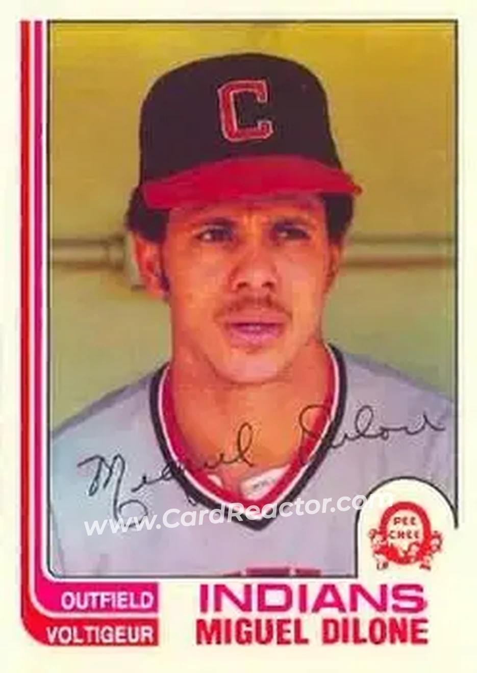 1982 O-Pee-Chee #77 - Miguel Dilone - Cleveland Indians - Front