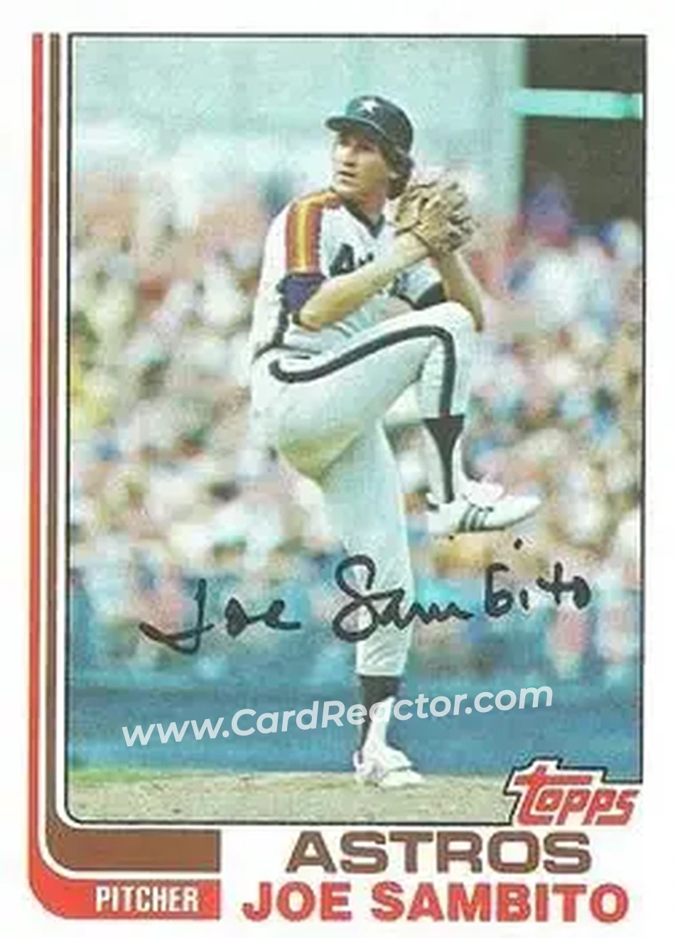 1982 Topps #34 - Joe Sambito - Houston Astros - Front 1982 Topps #34 - Joe Sambito - Houston Astros - Front