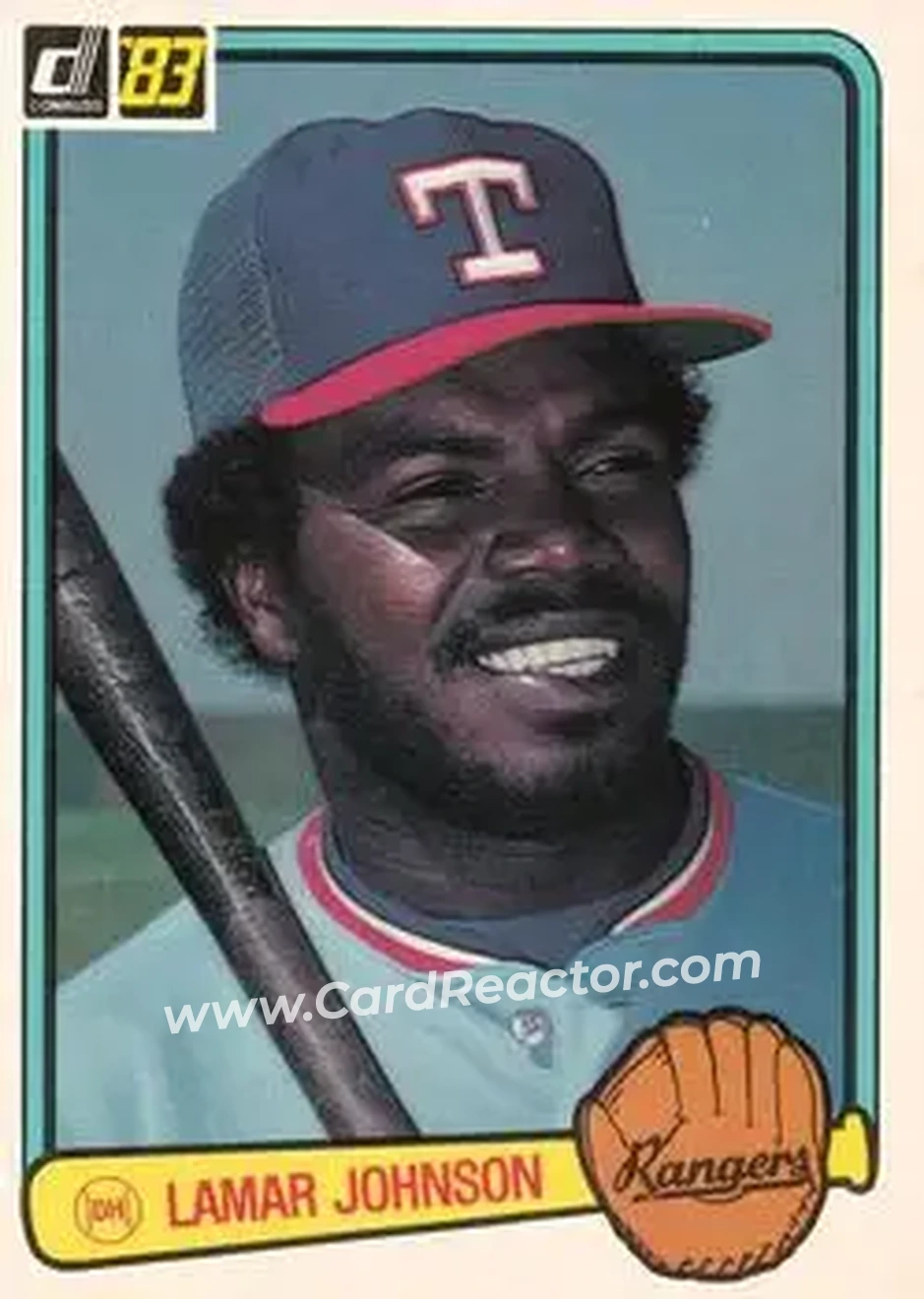 1983 Donruss #142 - Lamar Johnson - Texas Rangers - Front