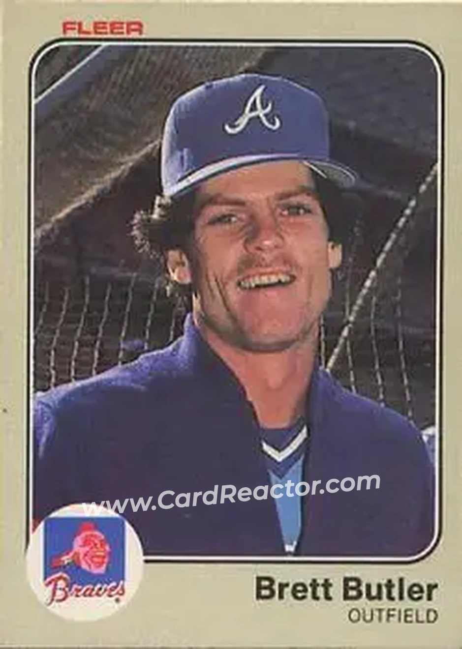 1983 Fleer #132 - Brett Butler - Atlanta Braves - Front