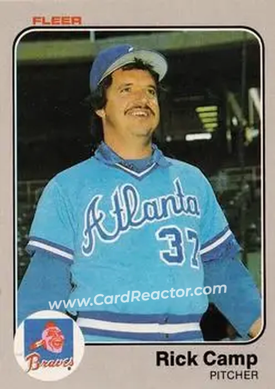 1983 Fleer #133 - Rick Camp - Atlanta Braves - Front