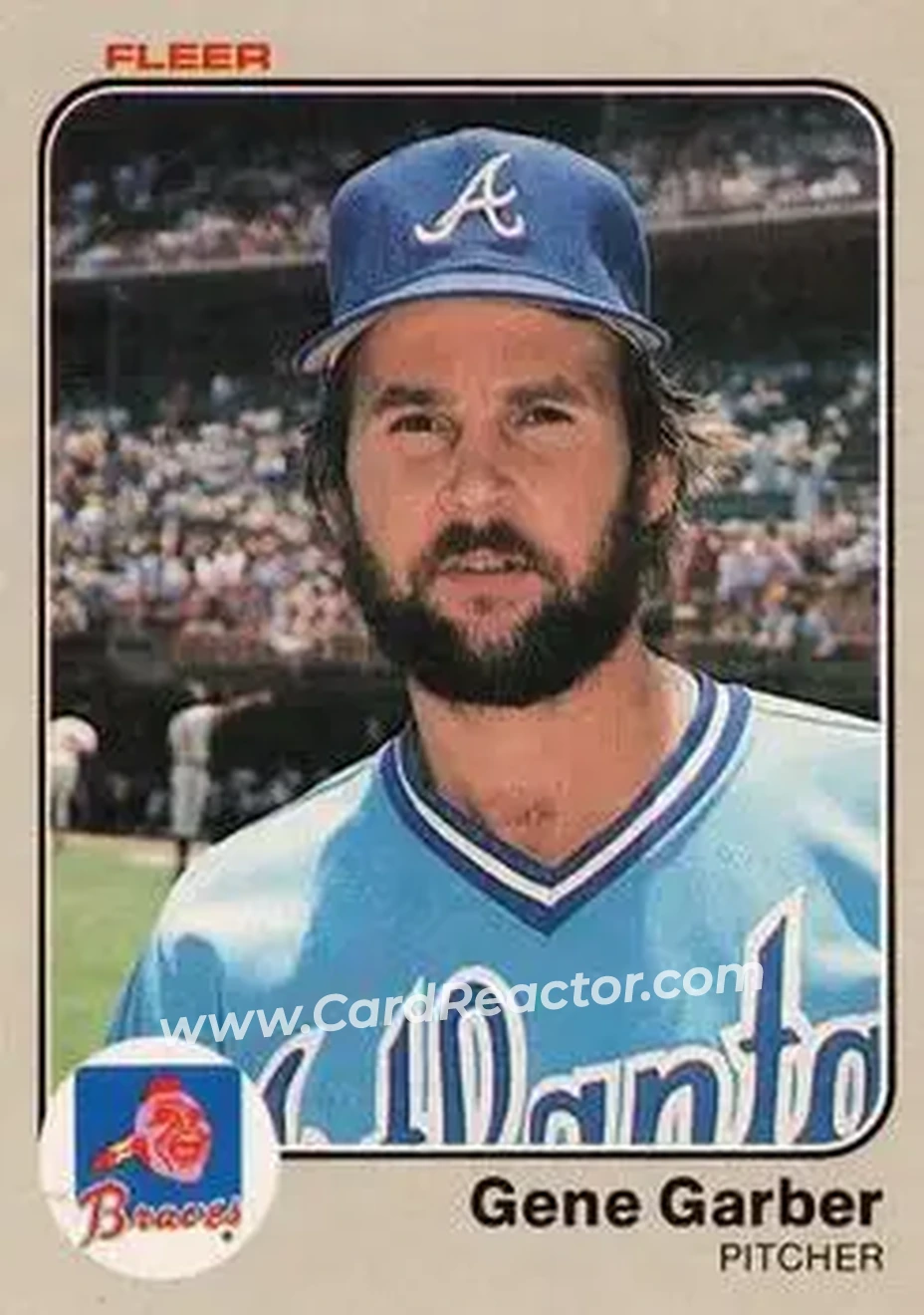 1983 Fleer #136 - Gene Garber - Atlanta Braves - Front