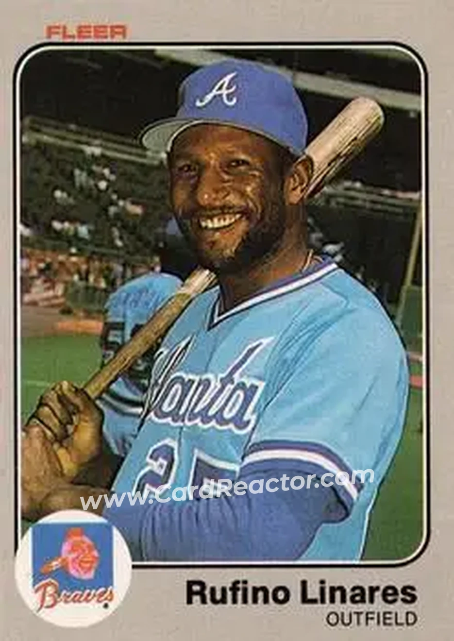 1983 Fleer #140 - Rufino Linares - Atlanta Braves - Front 1983 Fleer #140 - Rufino Linares - Atlanta Braves - Front