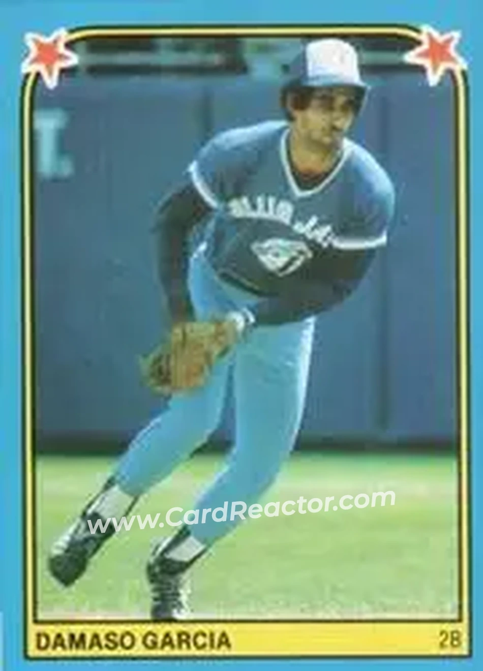 1983 Fleer Star Stickers #105 - Damaso Garcia - Toronto Blue Jays - Front