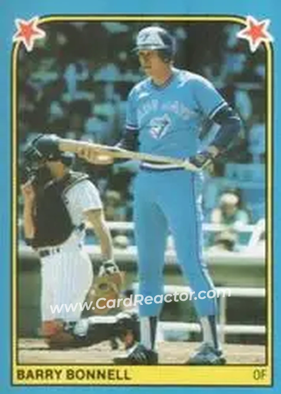 1983 Fleer Star Stickers #109 - Barry Bonnell - Toronto Blue Jays - Front