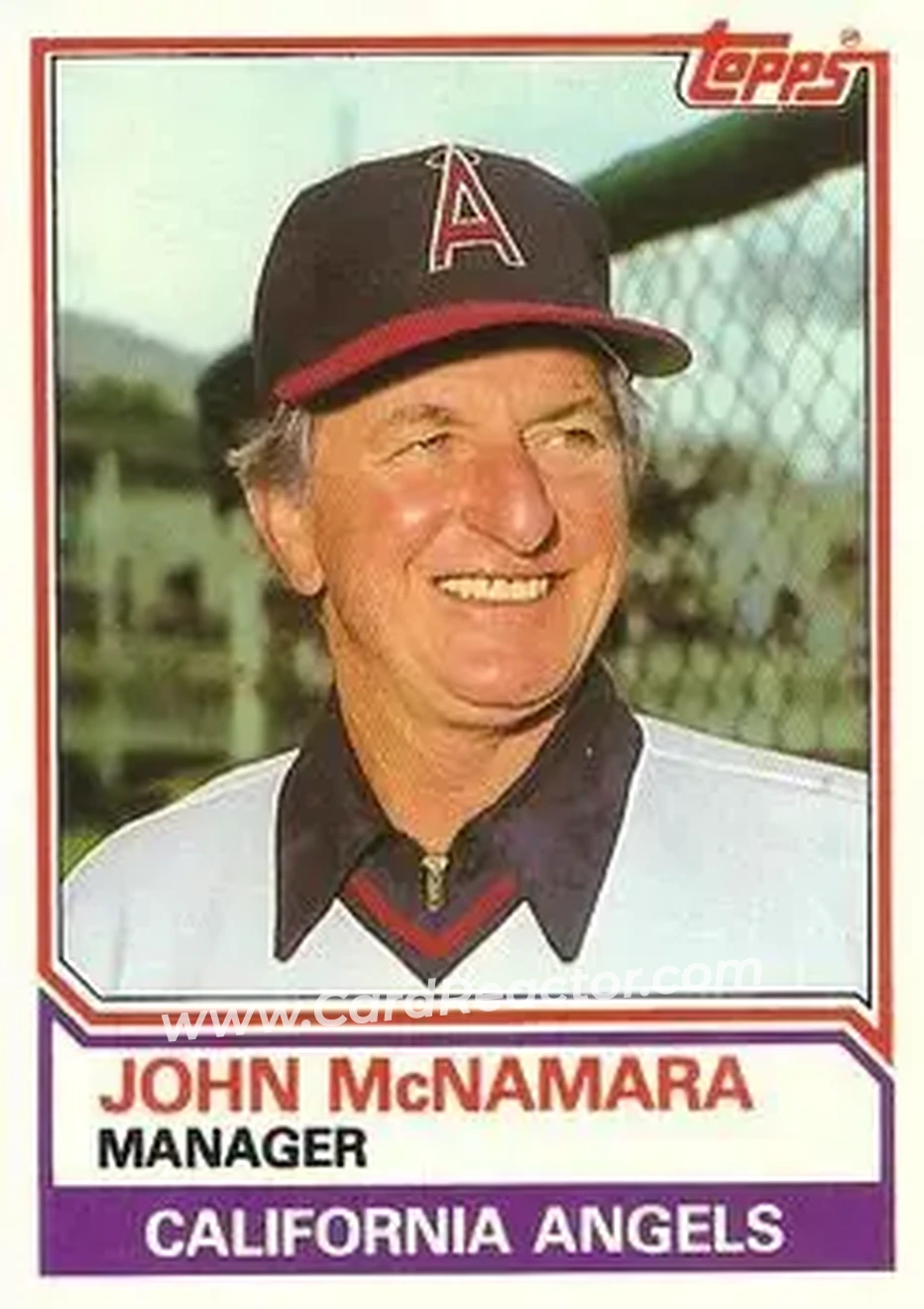 1983 Topps Traded #70T - John McNamara - California Angels - Front