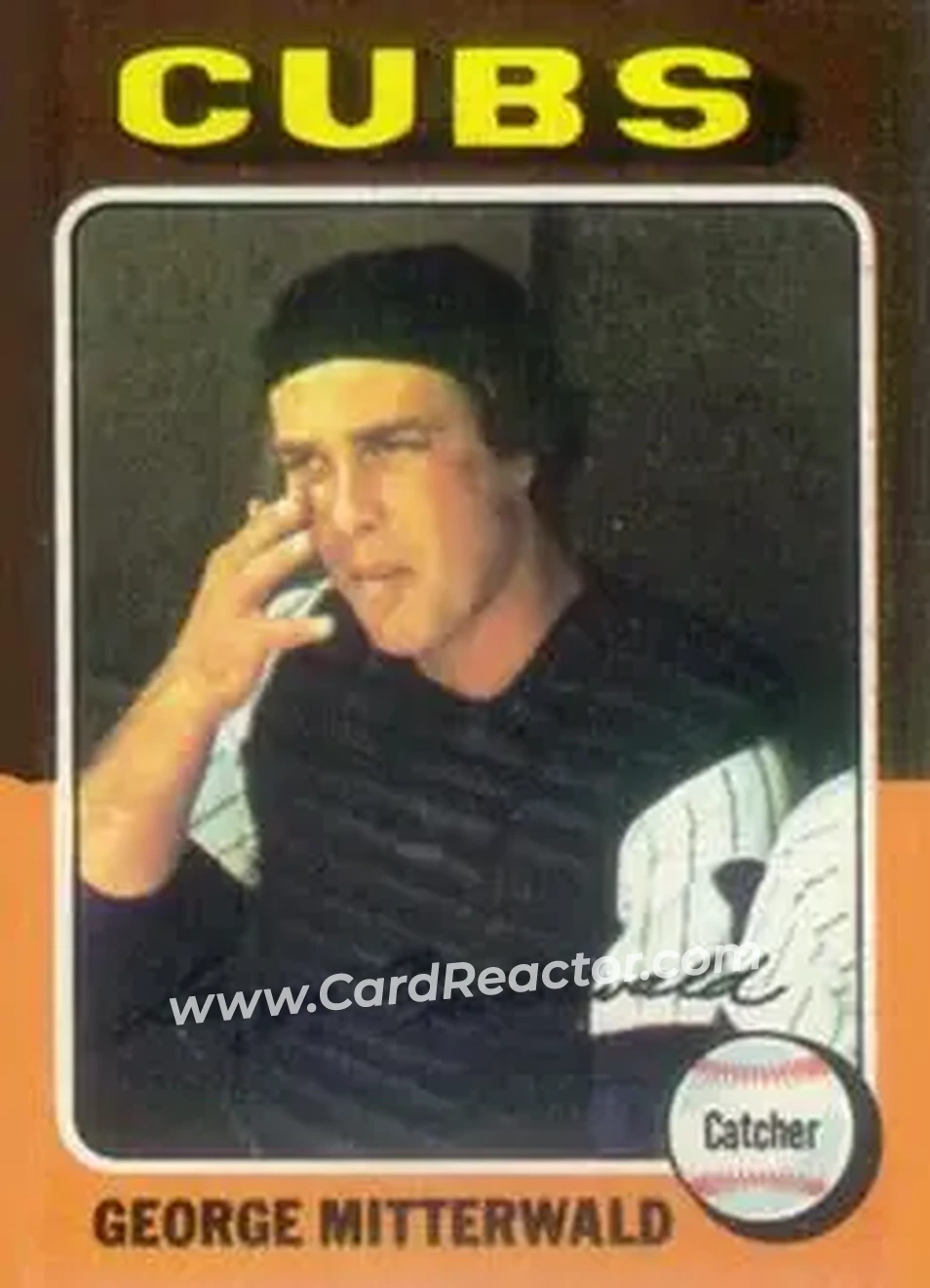 1975 Topps #411 - George Mitterwald - Chicago Cubs - Front
