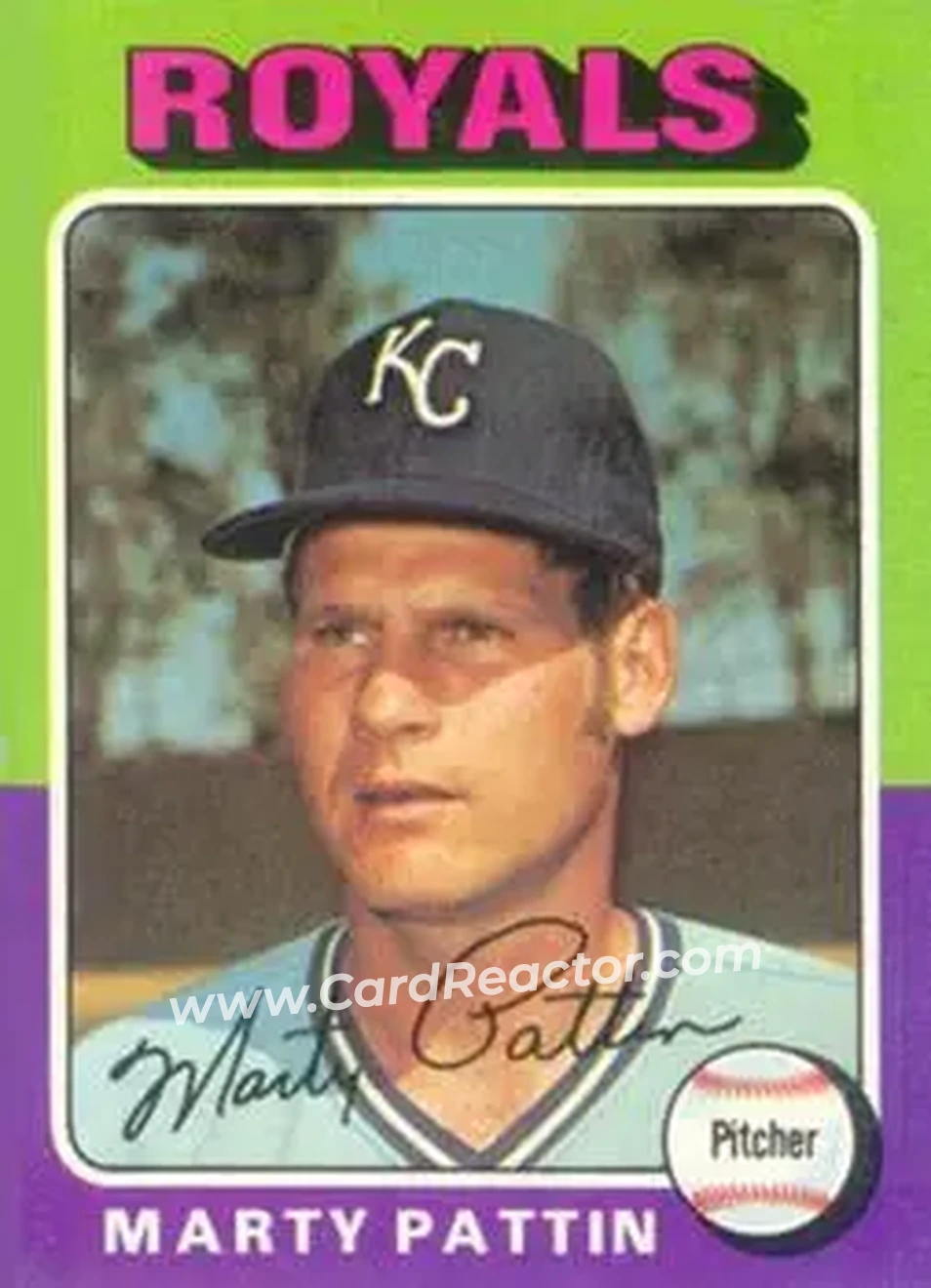 1975 Topps #413 - Marty Pattin - Kansas City Royals - Front