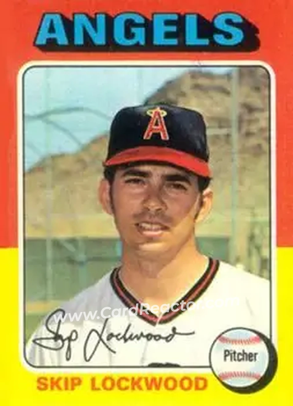 1975 Topps #417 - Skip Lockwood - California Angels - Front 1975 Topps #417 - Skip Lockwood - California Angels - Front