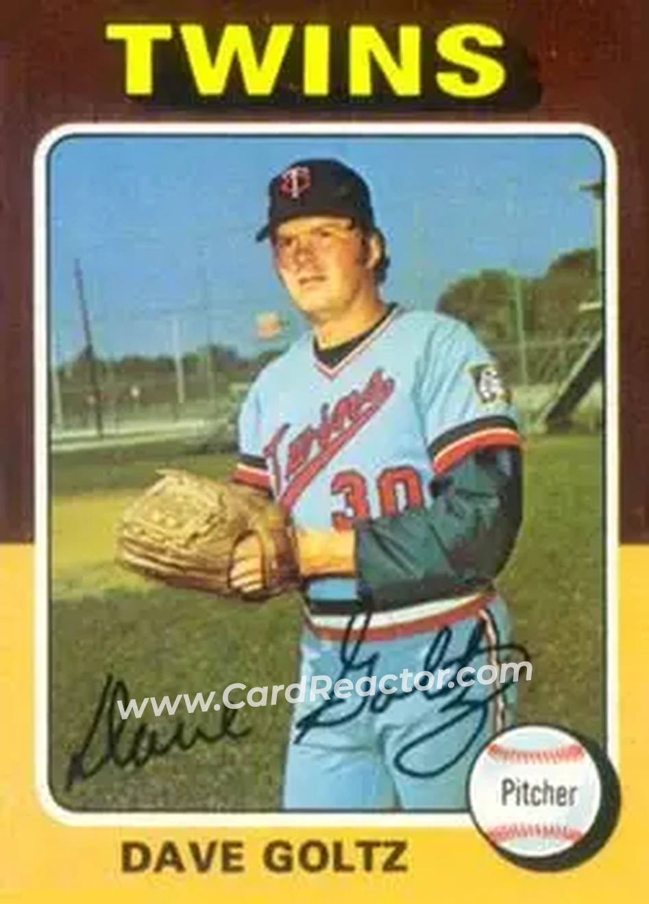 1975 Topps #419 - Dave Goltz - Minnesota Twins - Front
