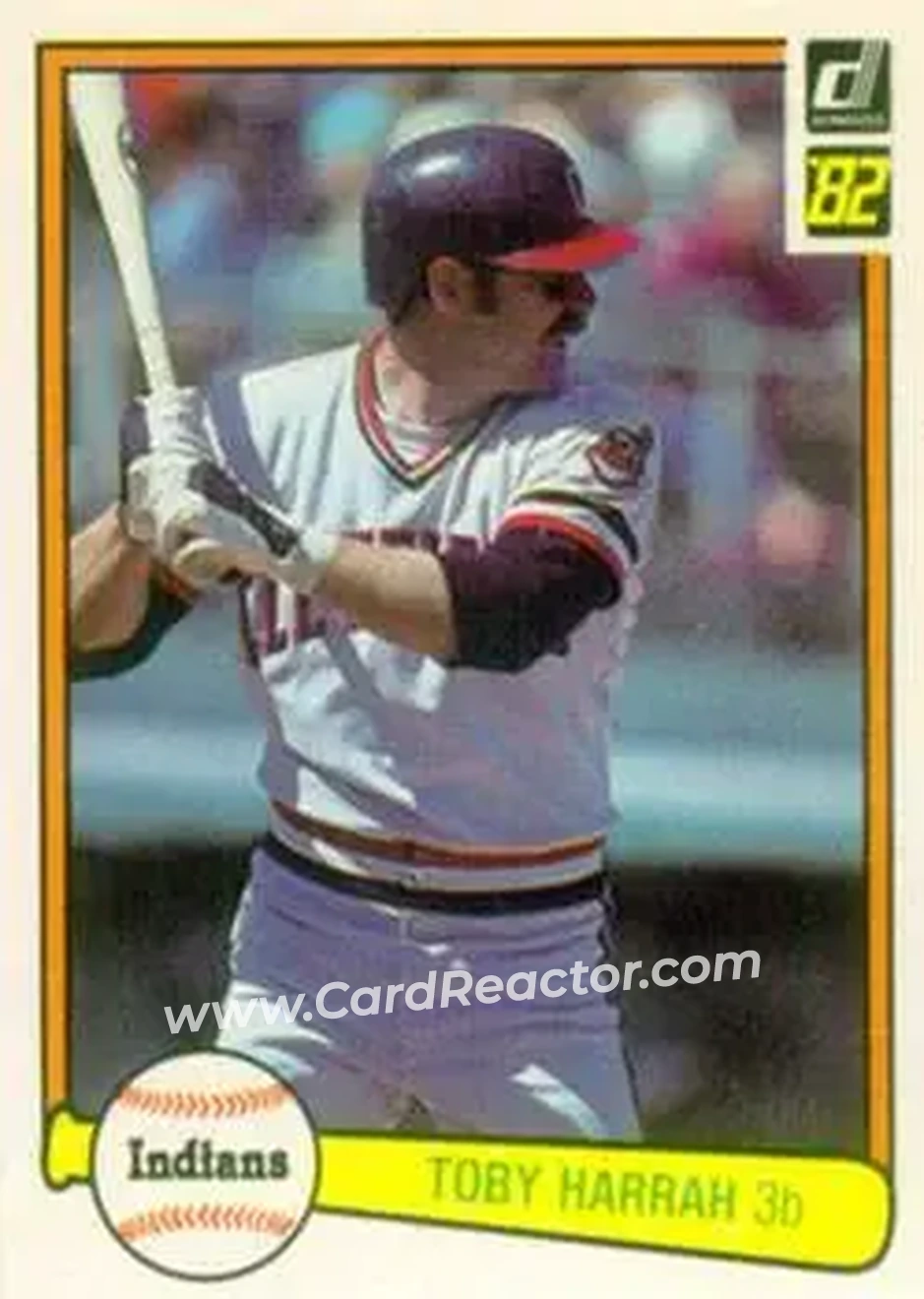 1982 Donruss #72 - Toby Harrah - Cleveland Indians - Front