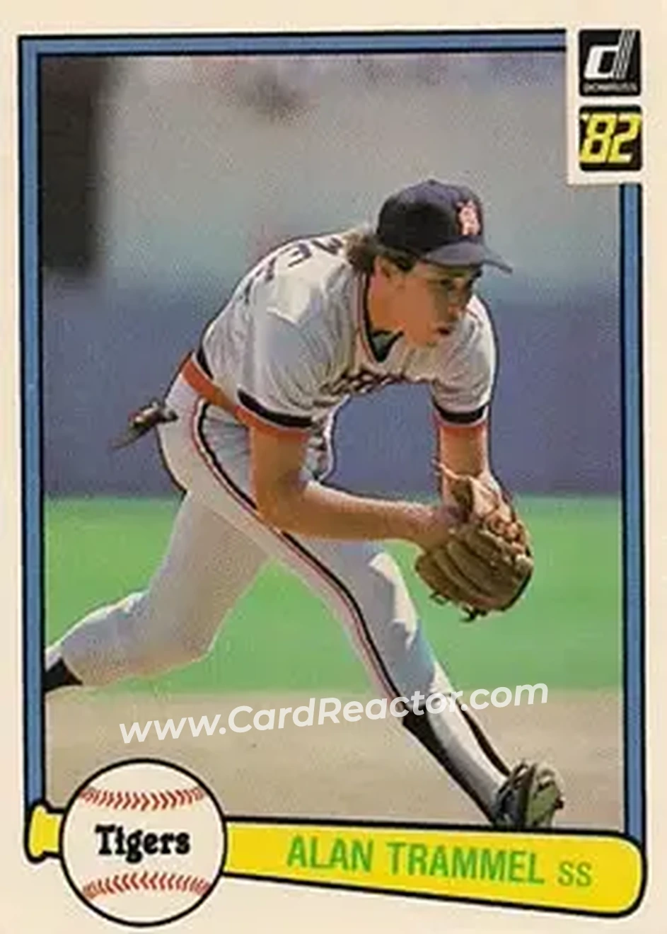 1982 Donruss #76 - Alan Trammell - Detroit Tigers - Front 1982 Donruss #76 - Alan Trammell - Detroit Tigers - Front