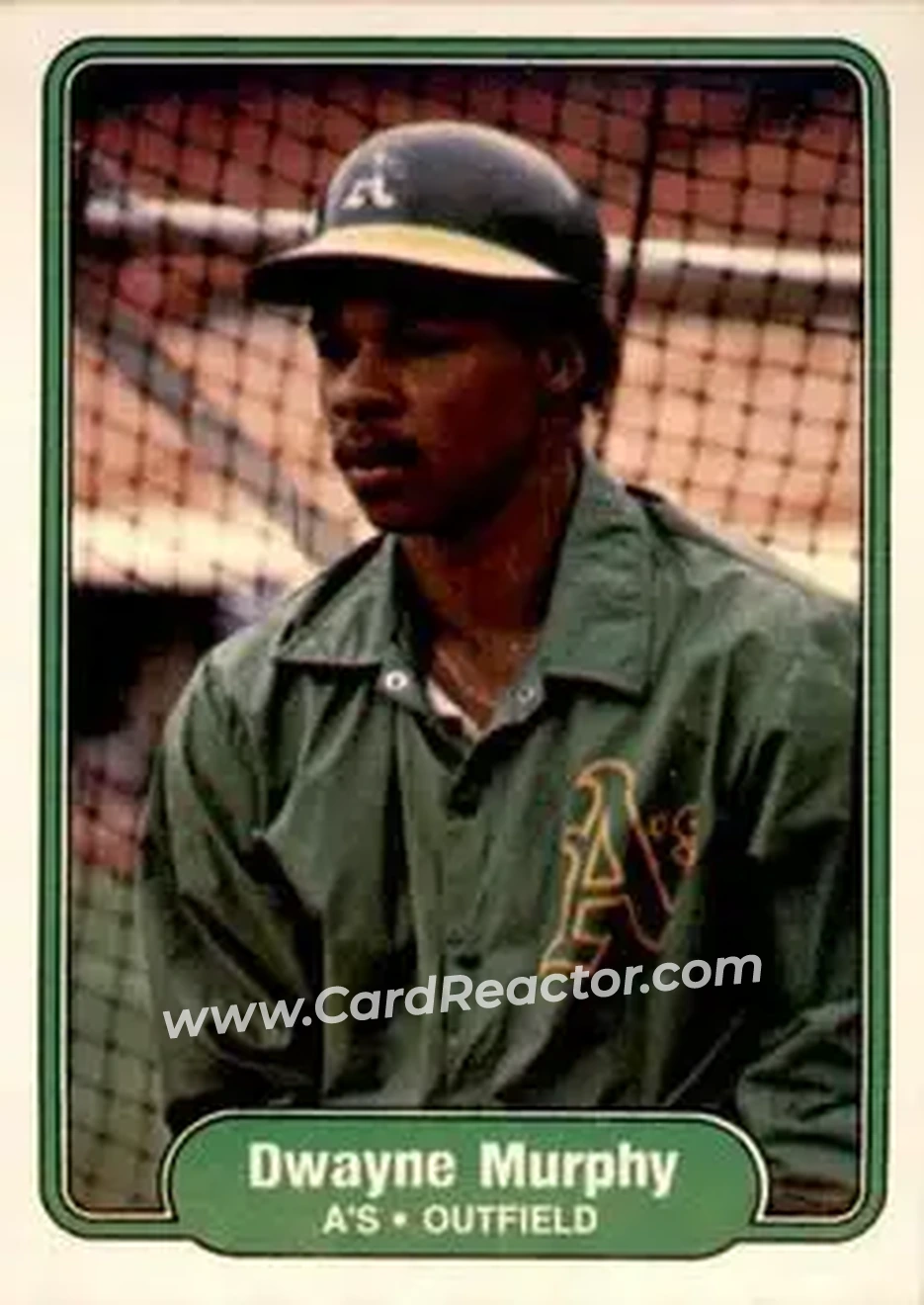 1982 Fleer #101 - Dwayne Murphy - Oakland Athletics - Front 1982 Fleer #101 - Dwayne Murphy - Oakland Athletics - Front
