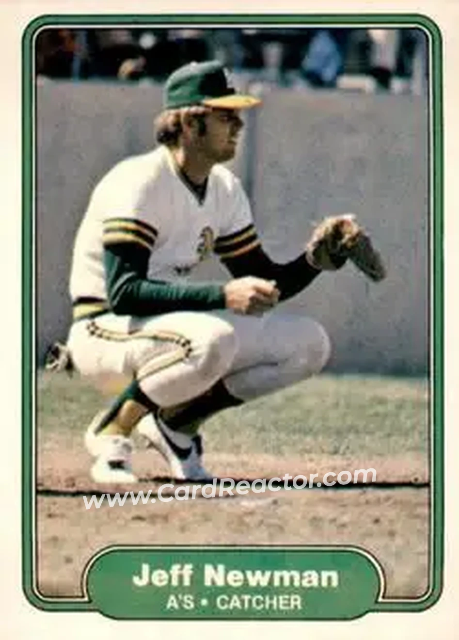 1982 Fleer #102 - Jeff Newman - Oakland Athletics - Front