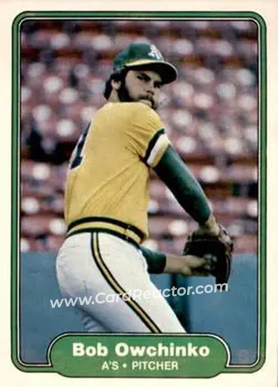 1982 Fleer #104 - Bob Owchinko - Oakland Athletics - Front